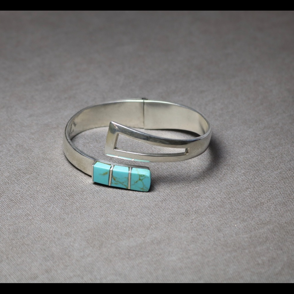 925 Sterling Silver Mexico Turquoise Bracelet